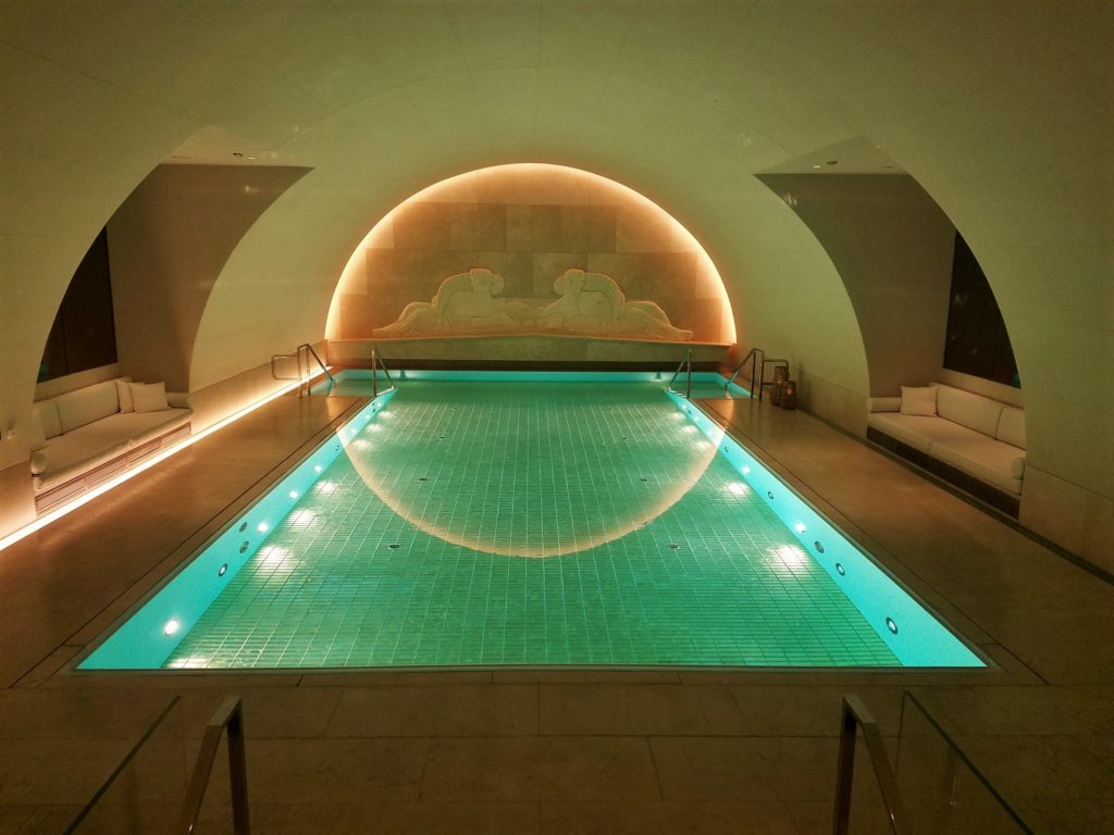 Pool located in the old bank vault